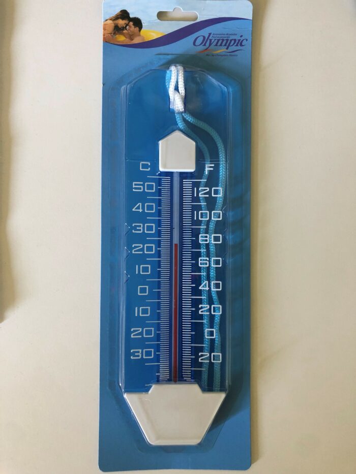 Thermomètre large plat à gros caractère 25cm